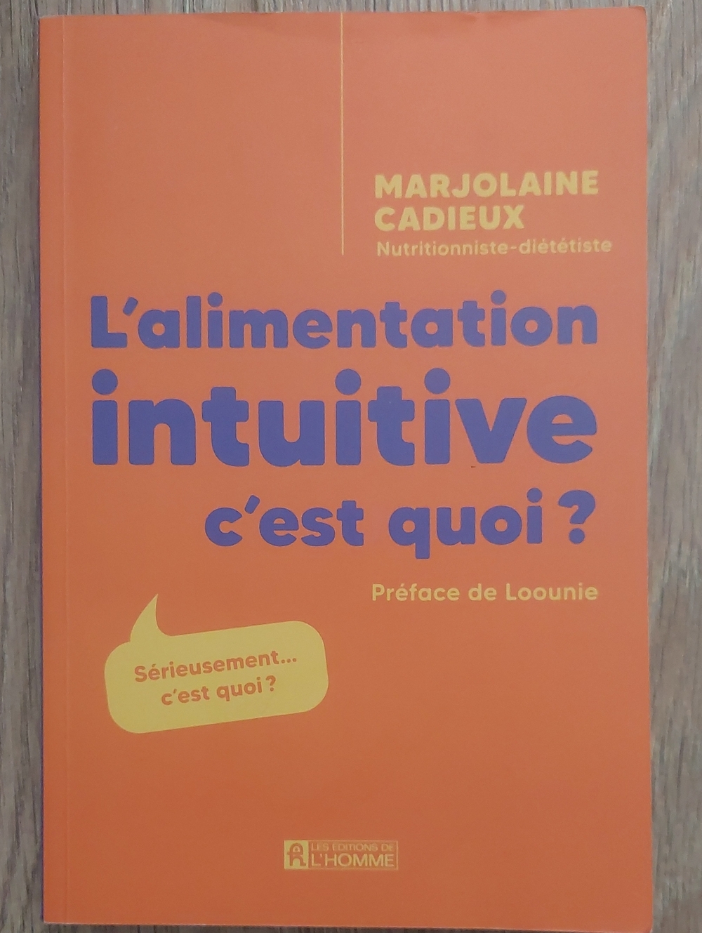 L'alimentation intuitive c'est quoi? — Nutrition LOOUNIE livre